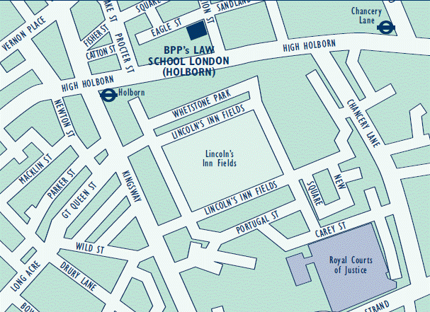 BPP Law School Red Lion Map